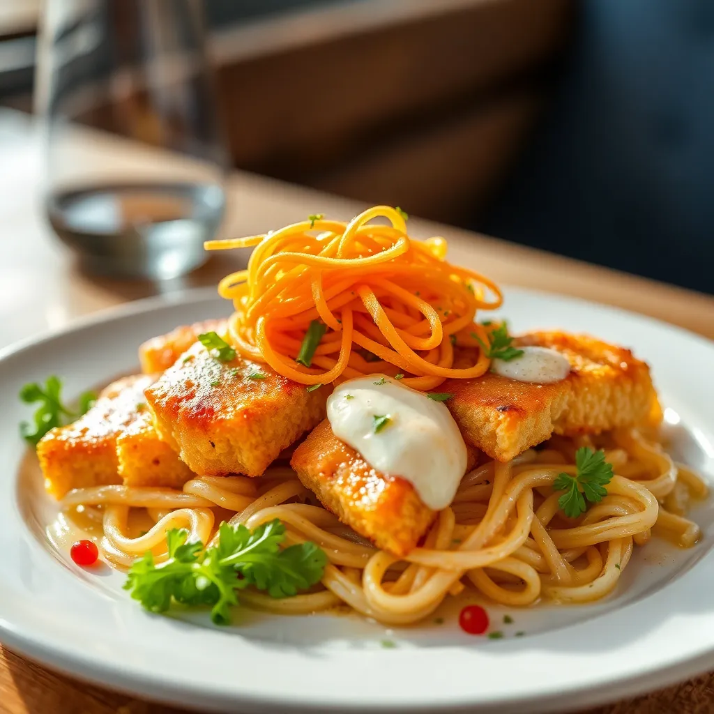 Recept - Vyprážané kuracie rezníky obaľované v Panko strúhanke podávané s ½ jazmínová ryža, ½ hranolky, domácou T.O.