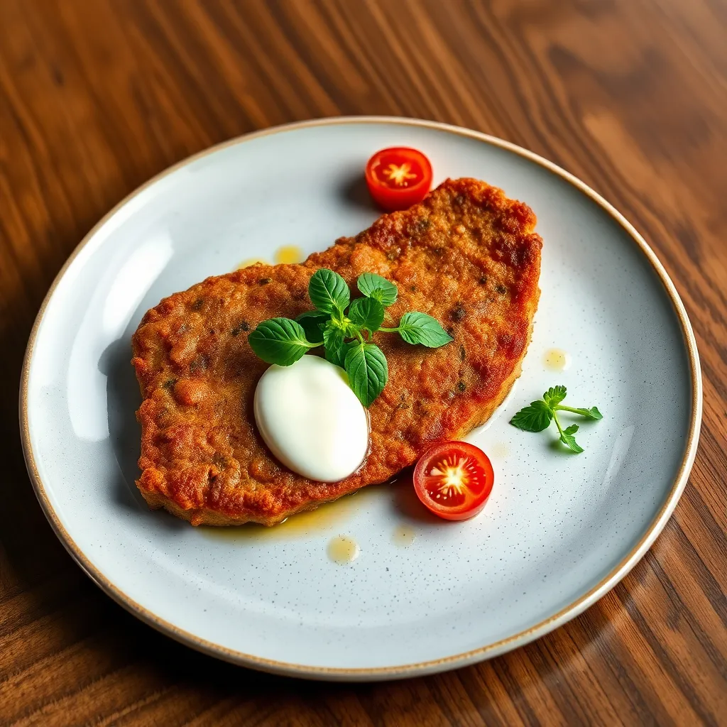 Recept - Jägerschnitzel, so zemiakovou kašou a hubovou omáčkou (1,3,7) 130g/150
