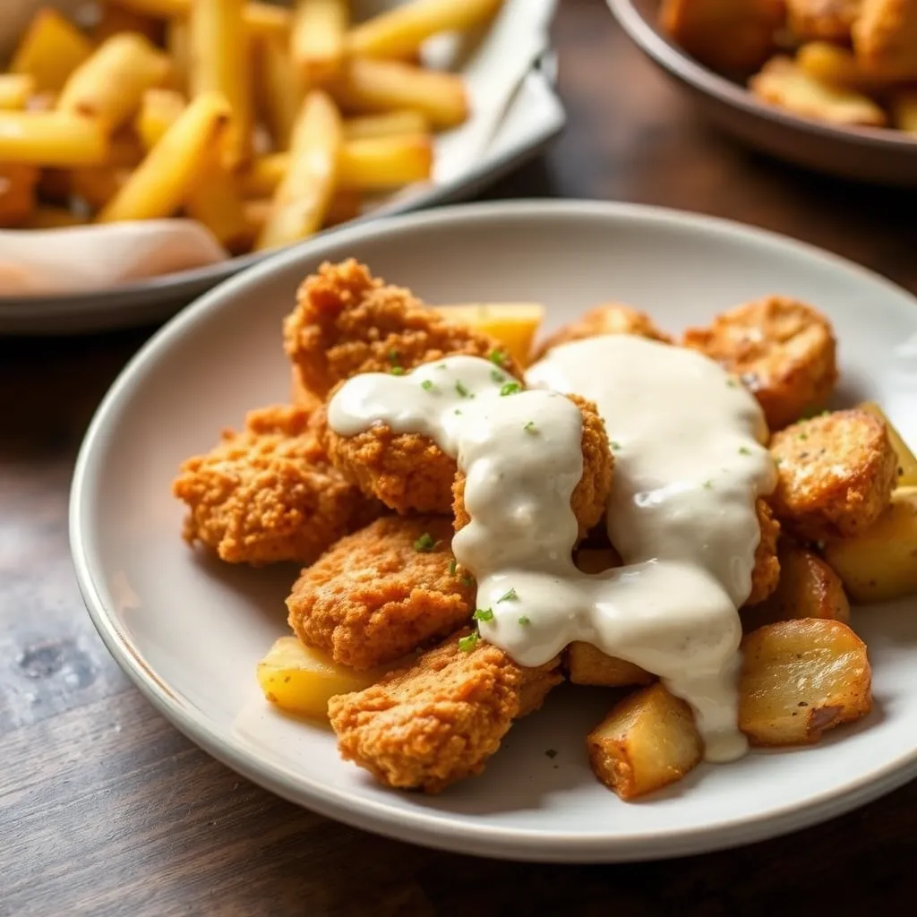 Recept - KFC kuracie chrumkavé stripsy s opekanými zemiačikmi a domácim Valhalla dresin.