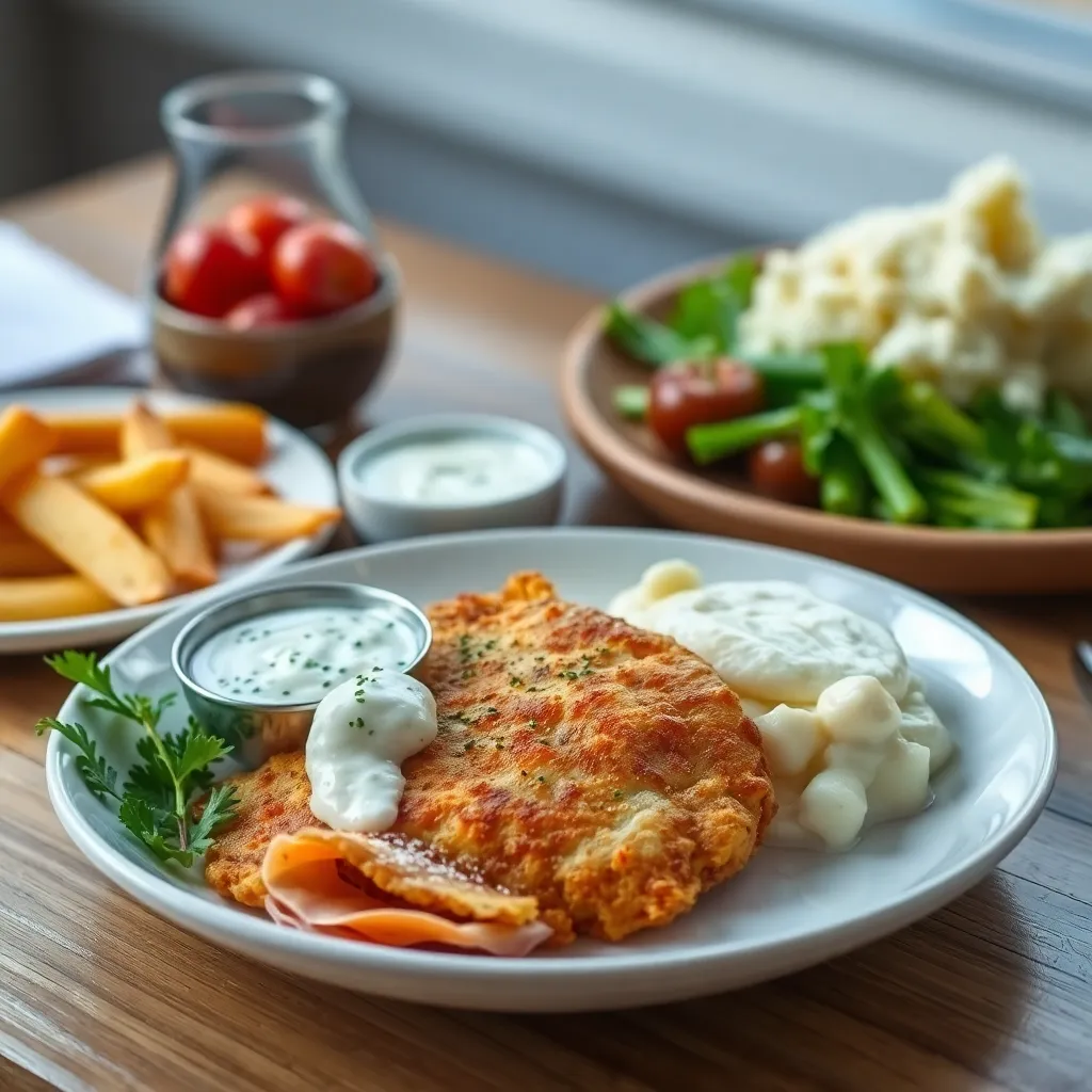Recept - Vyprážaný syr so šunkou, šťúchané zemiaky, domáca tatárska omáčka