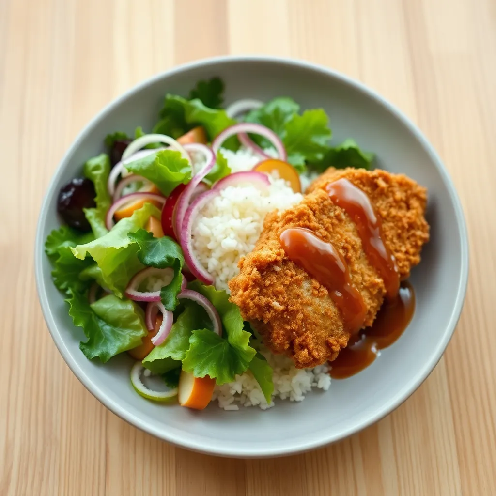 Recept - Chicken Katsu rezeň (kurací rezeň v panko strúhanke), jasmínová ryža, katsu omáčka, kapustový šalát