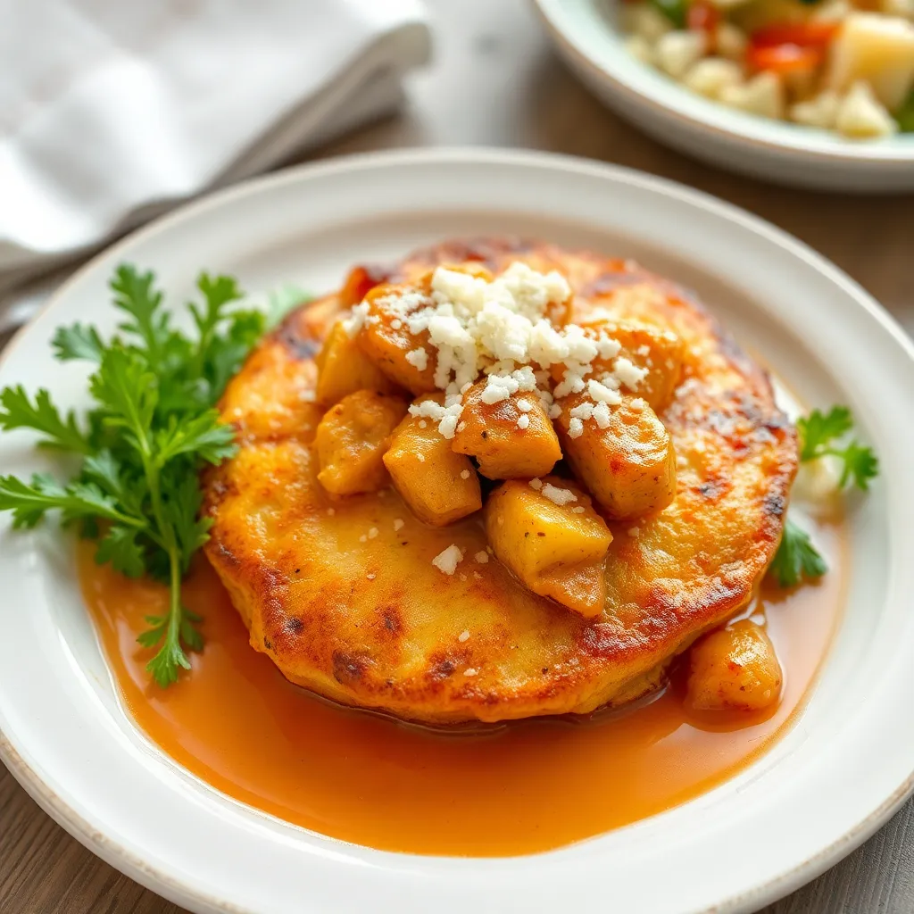 Recept - Zemiaková placka plnená jemne pikantným kuracím soté, posypaná syrom