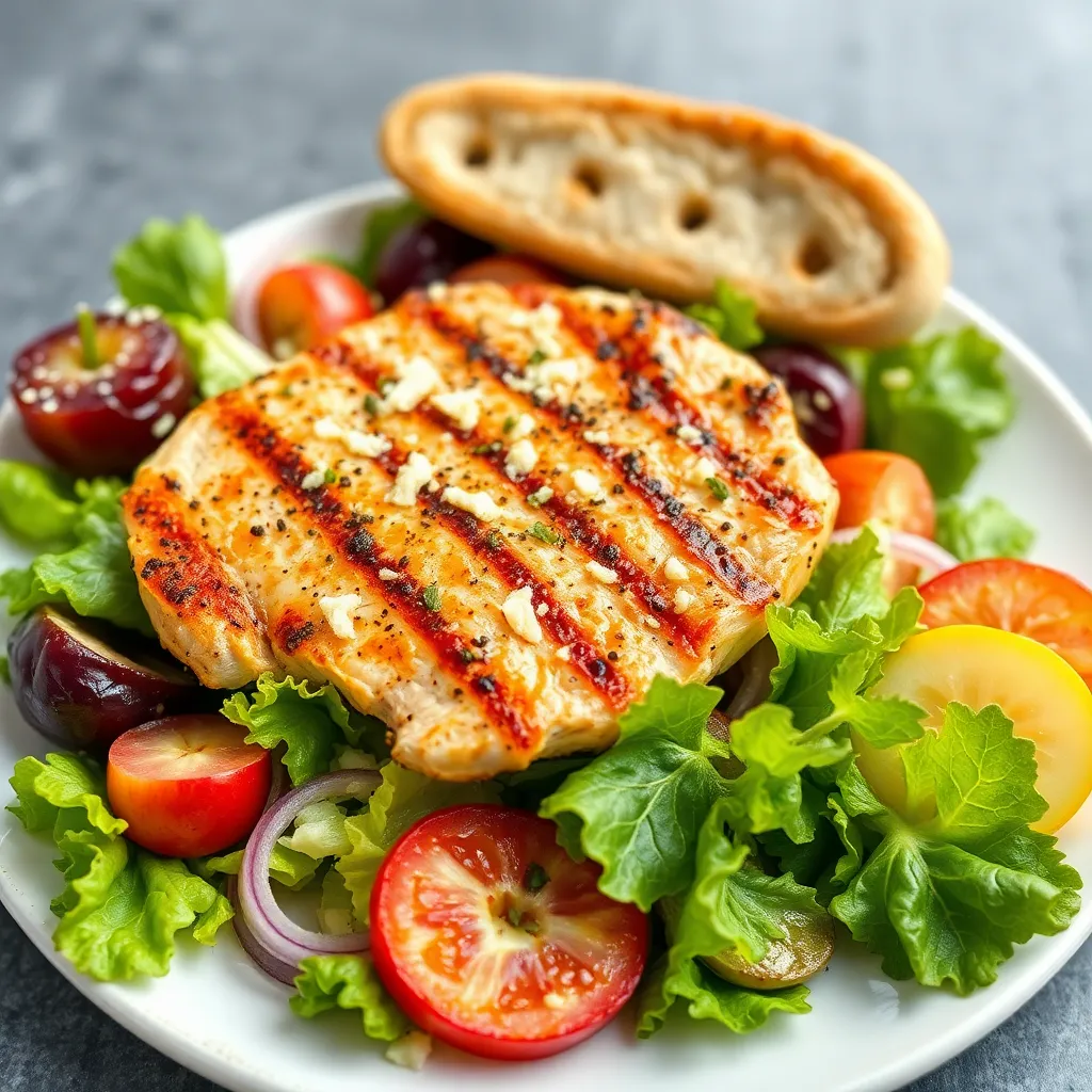 Recept - Caesar šalát s grilovaným kuracím steakom, parmezán, pizza chlieb