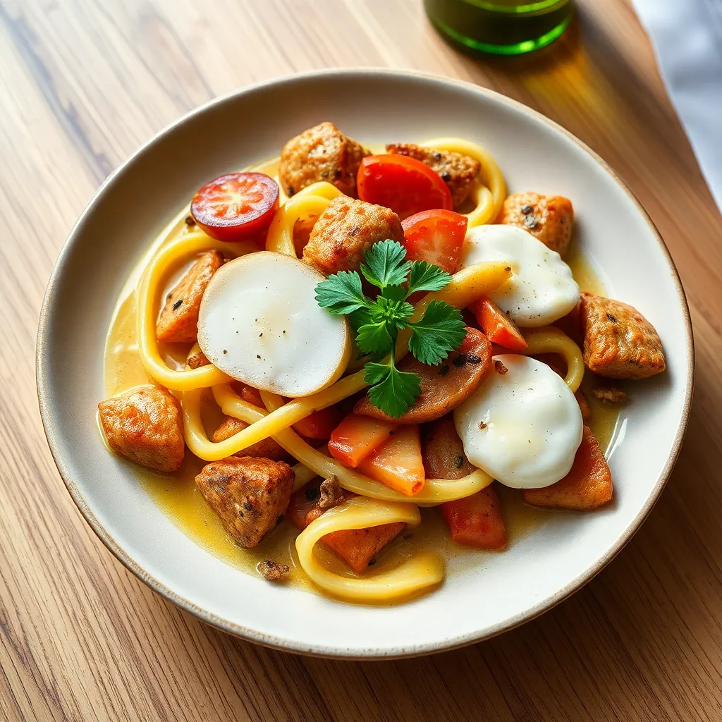 Recept - Zemiakový tanier s klobásou, huťkašou a kapustou