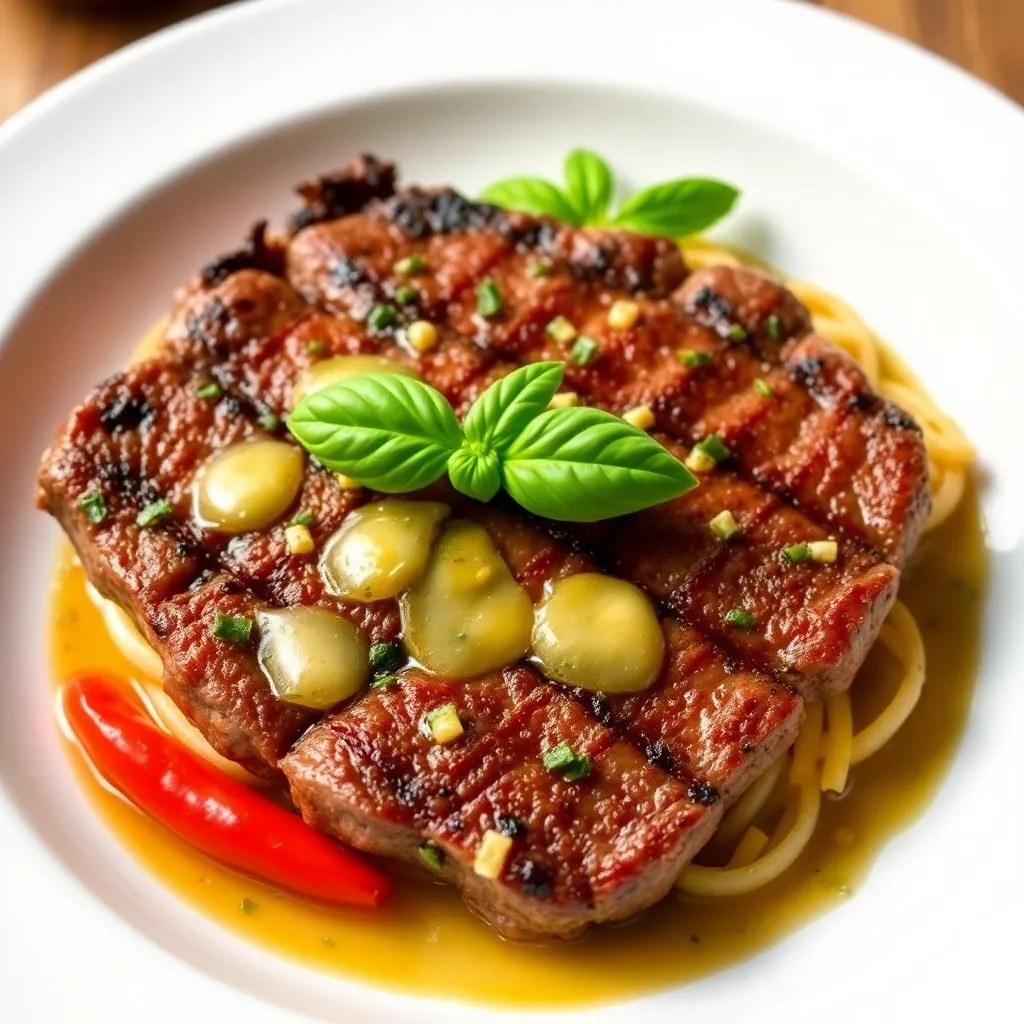 Recept - Kurací steak na grilovanej zelenine, pečené zemiaky, cesnakový dressing