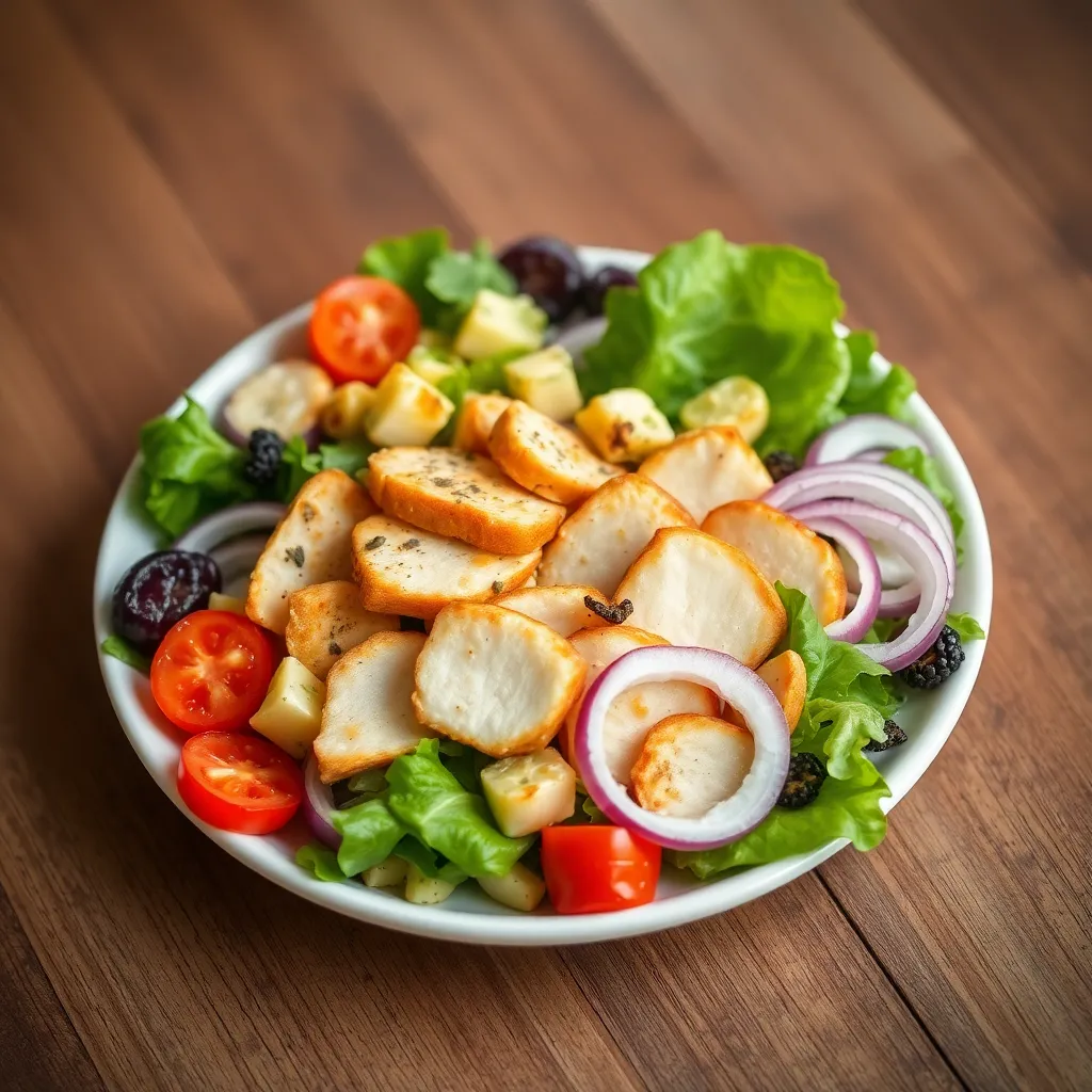 Recept - Fitness šalát s kuracím mäsom, cviklou, volským okom a pikantným dressingom, pizza chlieb
