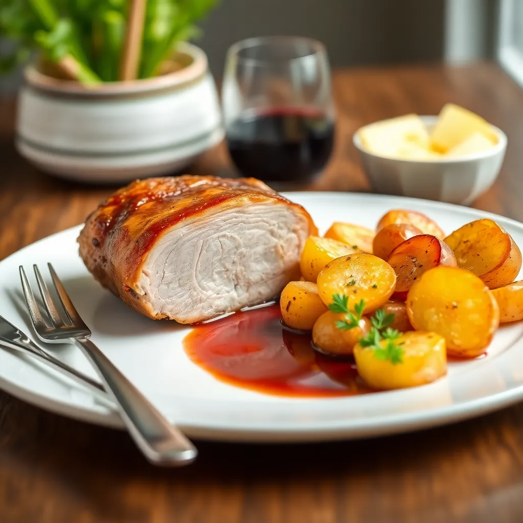 Recept - Bravčová panenka s demi-glace omáčkou a pečenými zemiakmi