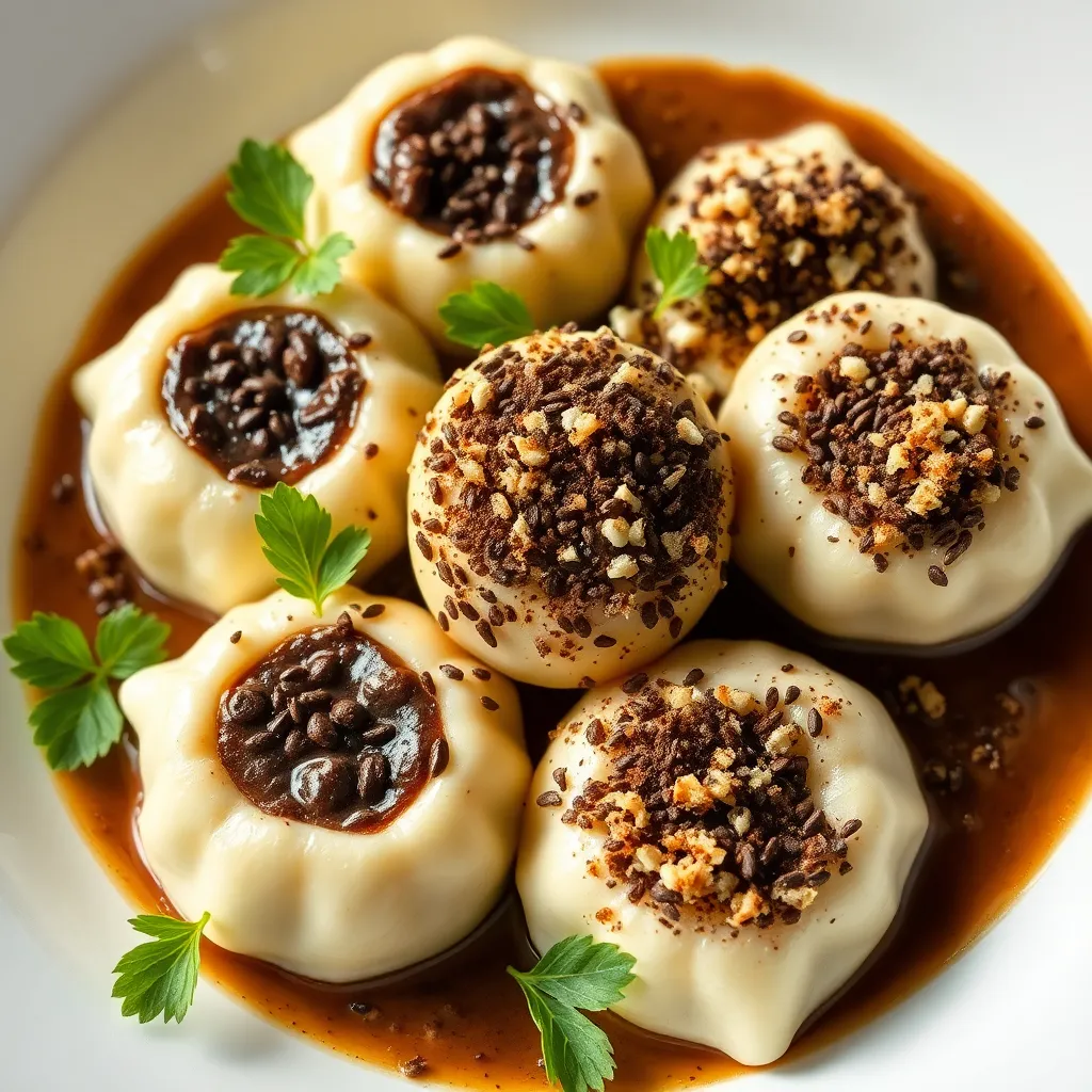 Recept - Tvarohové knedlíčky plnené čokoládovou náplňou s posýpkou - mak / granko / strúhanka