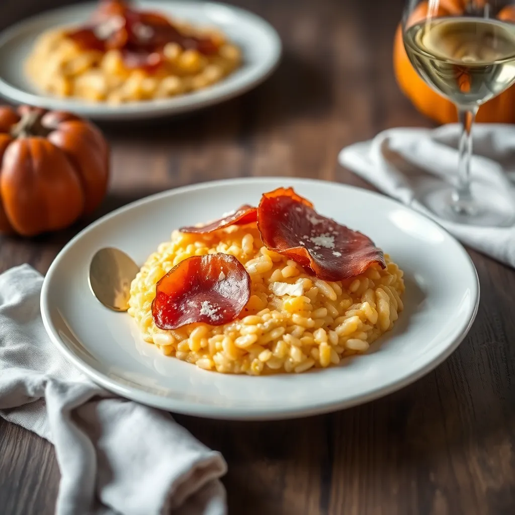 Recept - Tekvicové rizoto s pečeným prosciutom