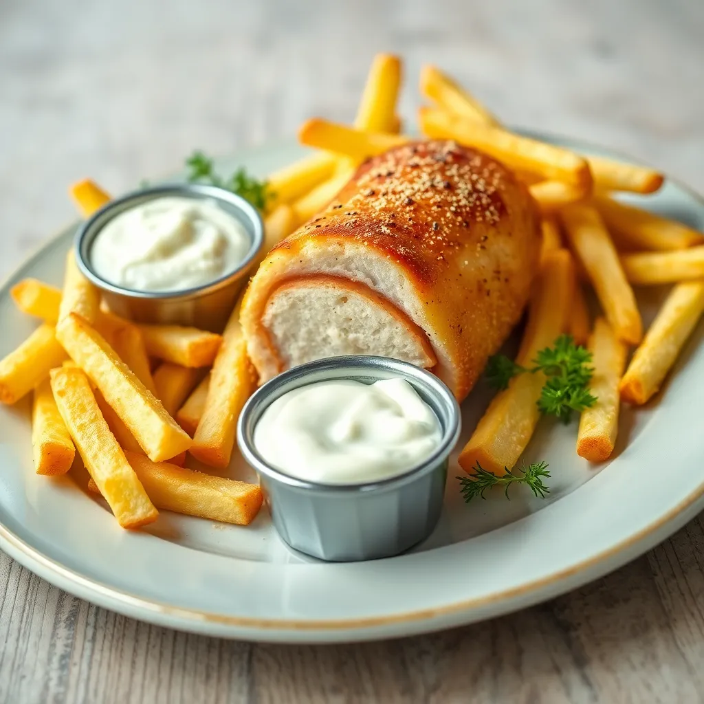 Recept - Kurací gordon blue, s hranolky a tatárska omáčka 130g/150g