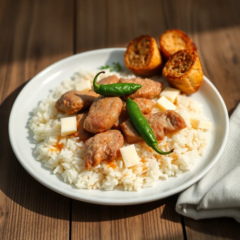 Recept - Bravčová košovská pochúťka, ryža, syr, baraní roh