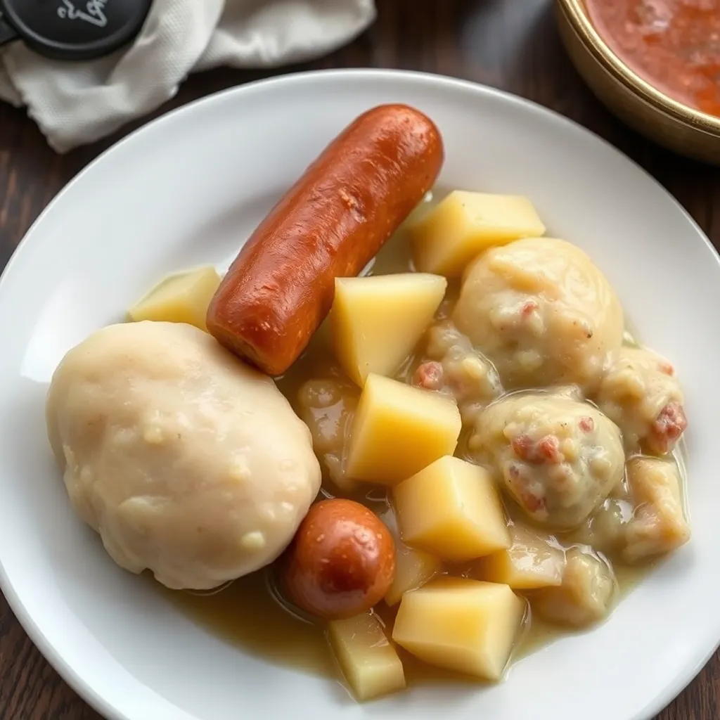 Recept - 100(1,3 ) Menu 4 Zemiakovýtanier(klobása , huťkaša, kapusta , zemiaky ) 8,30€ 150