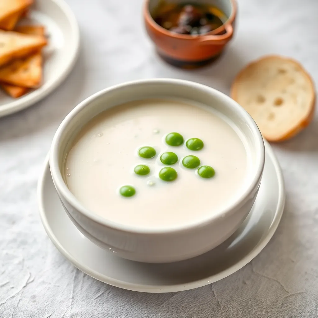 Recept - Mliečna polievka s hráškom