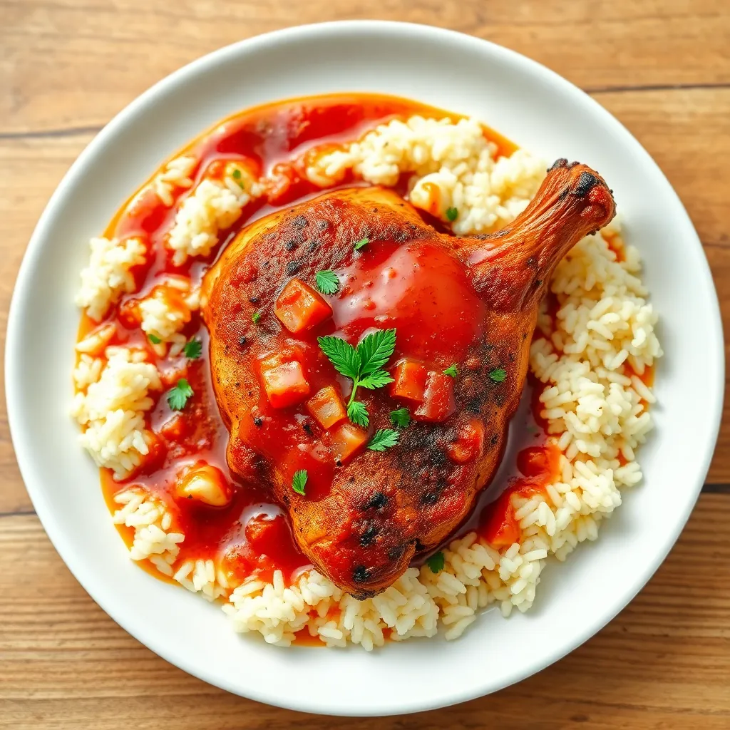 Recept - Pečené kuracie stehno s pikantnou ryžou
