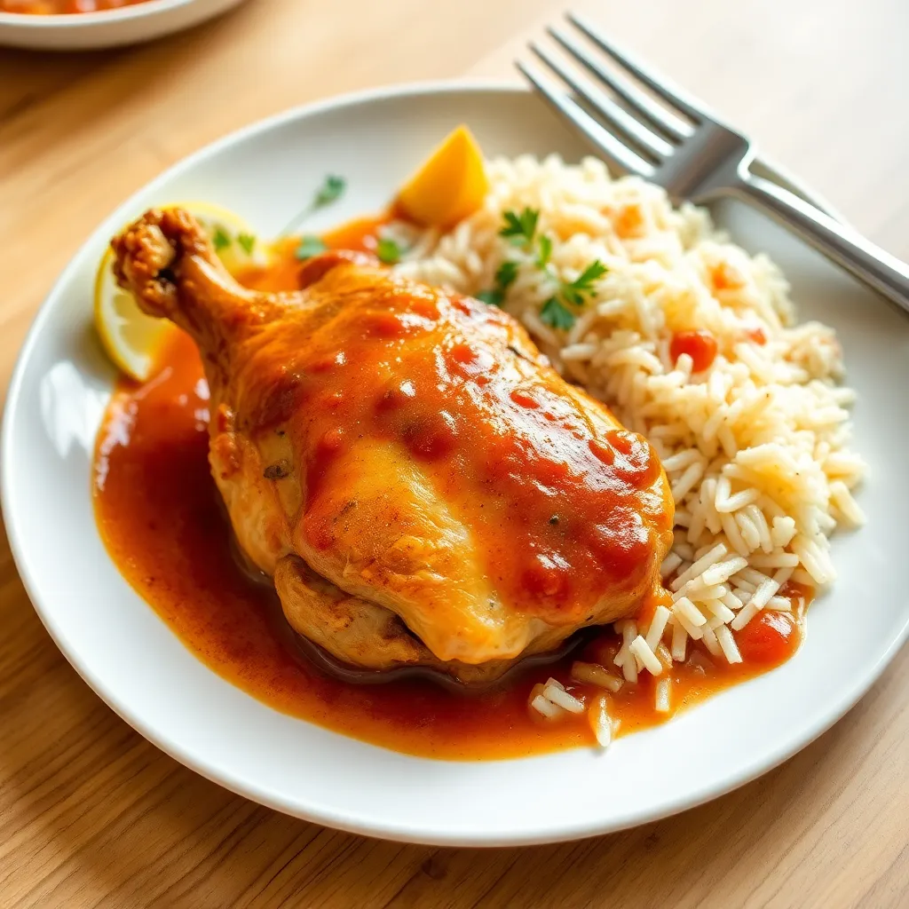 Recept - Pečené kuracie stehno s piknou a ryža