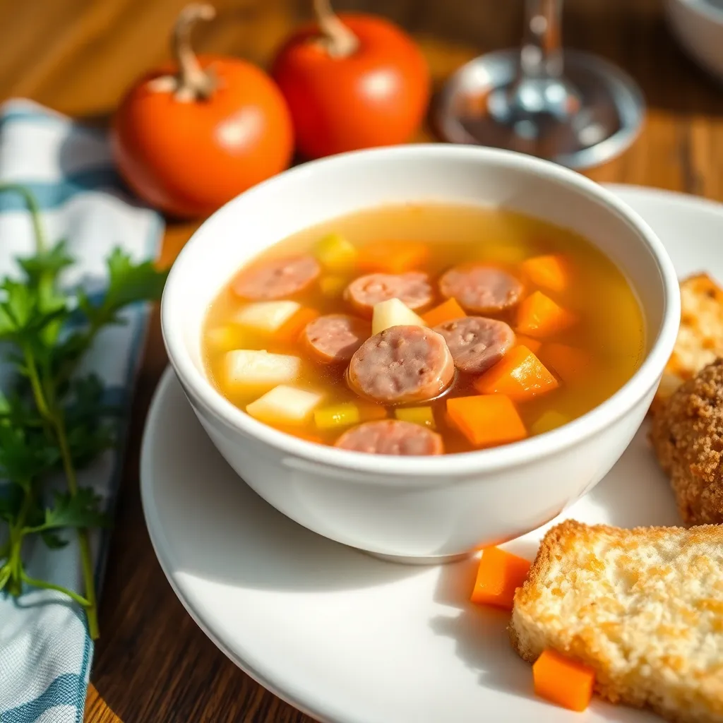 Recept - Frankfurtská polievka s párkom