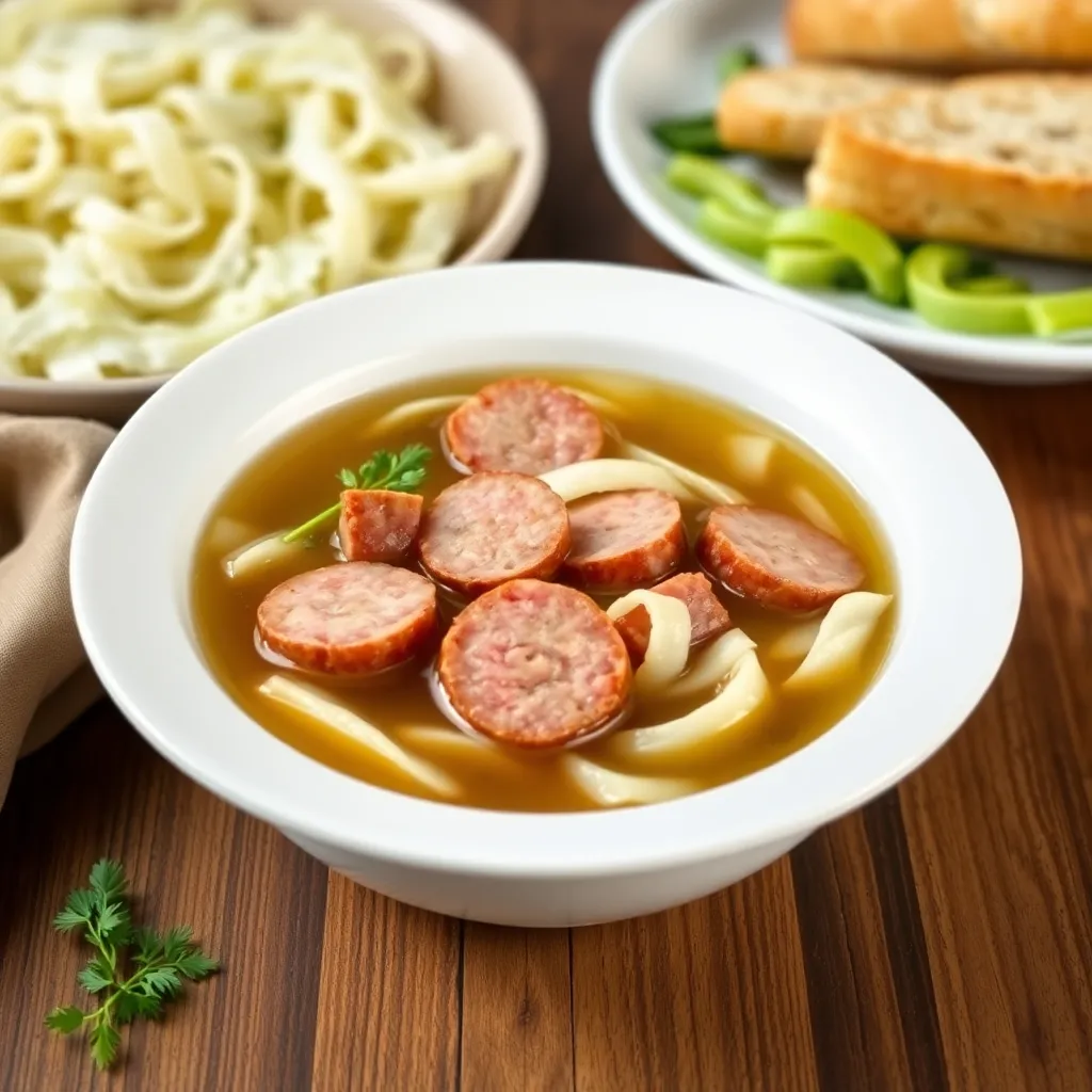 Recept - Kelová polievka s klobáskou