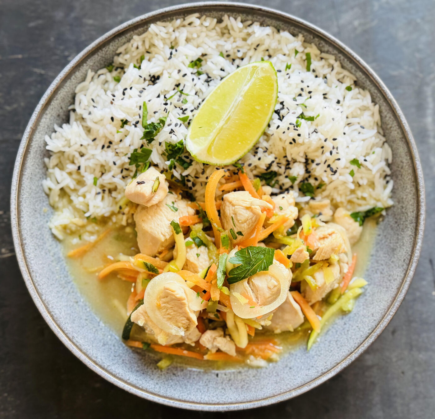 Kuracie Green Curry, jazmínová ryža