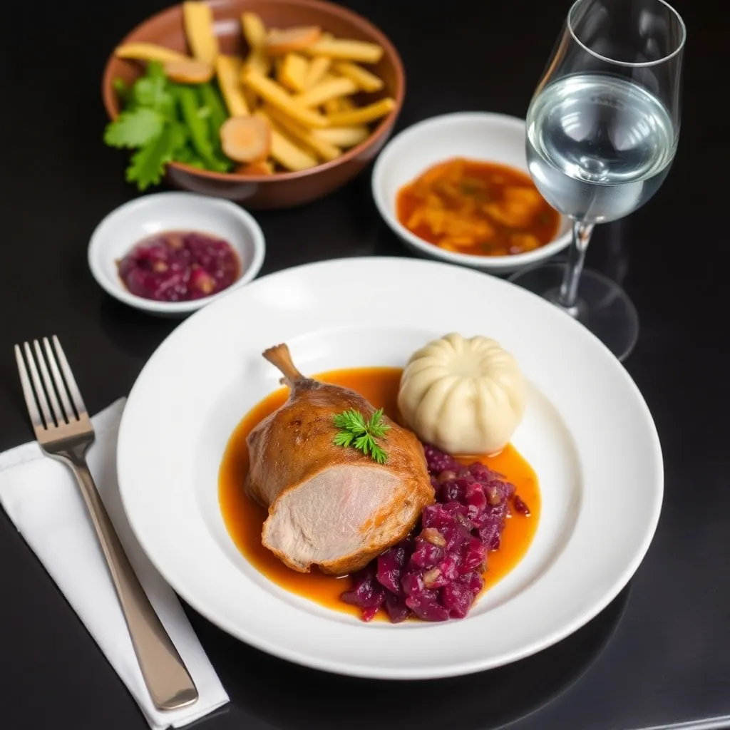 Recept - ¼ Pečenej kačice s červenou kapustou na pomaranči, domáca parená knedľa