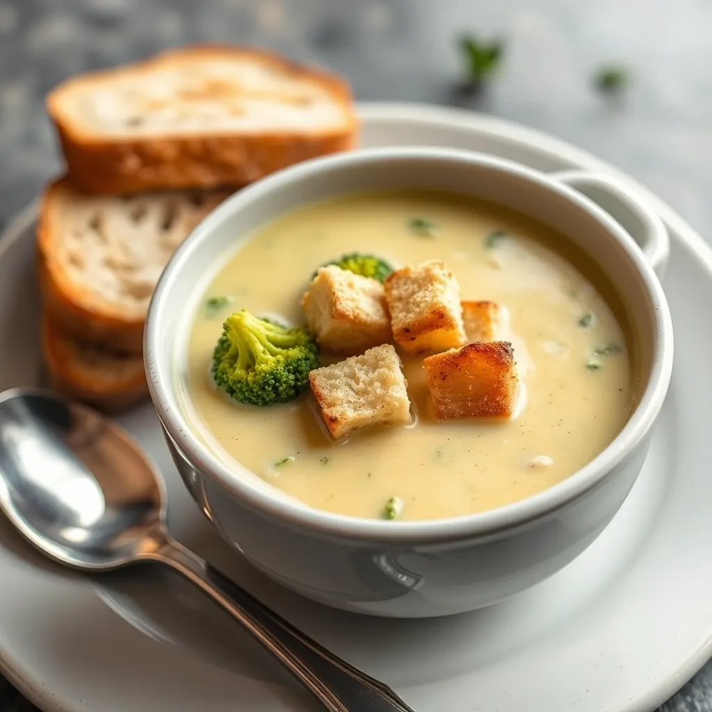 Recept - Brokolicový krém s domácimi krutónmi