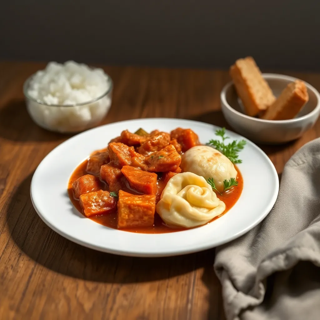 Recept - Debrecínsky guľáš s domácim karlovarským knedlíkom