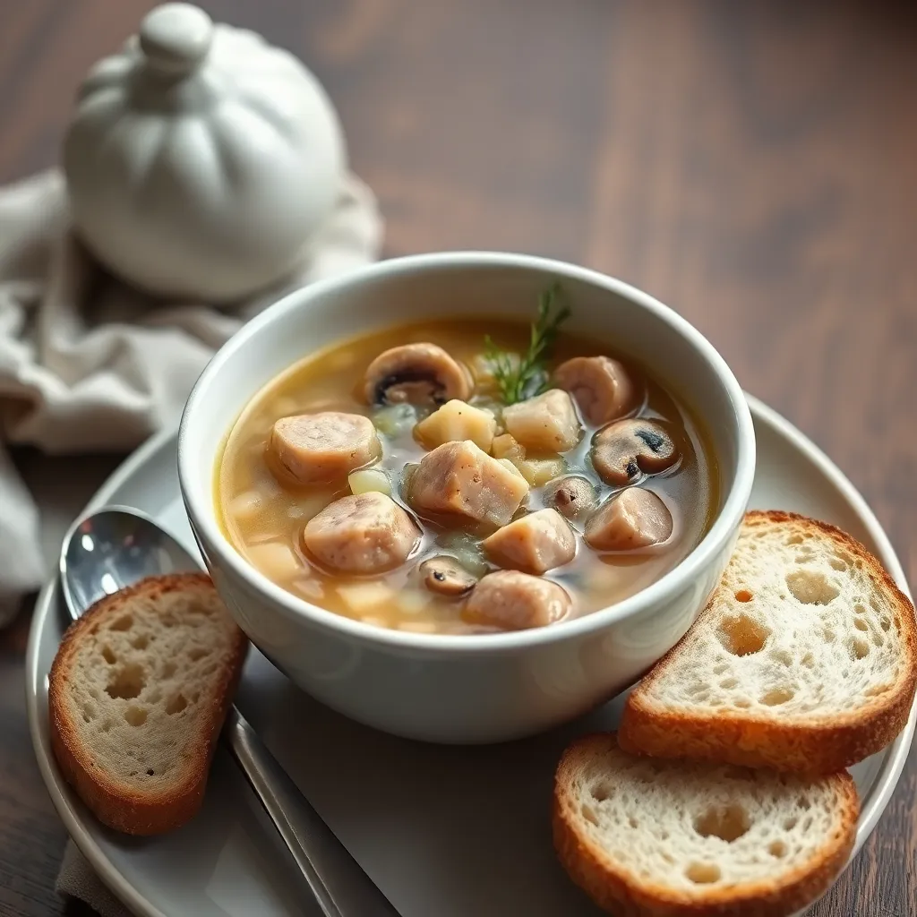 Recept - Domáca kapustnica s klobáskou a hubami