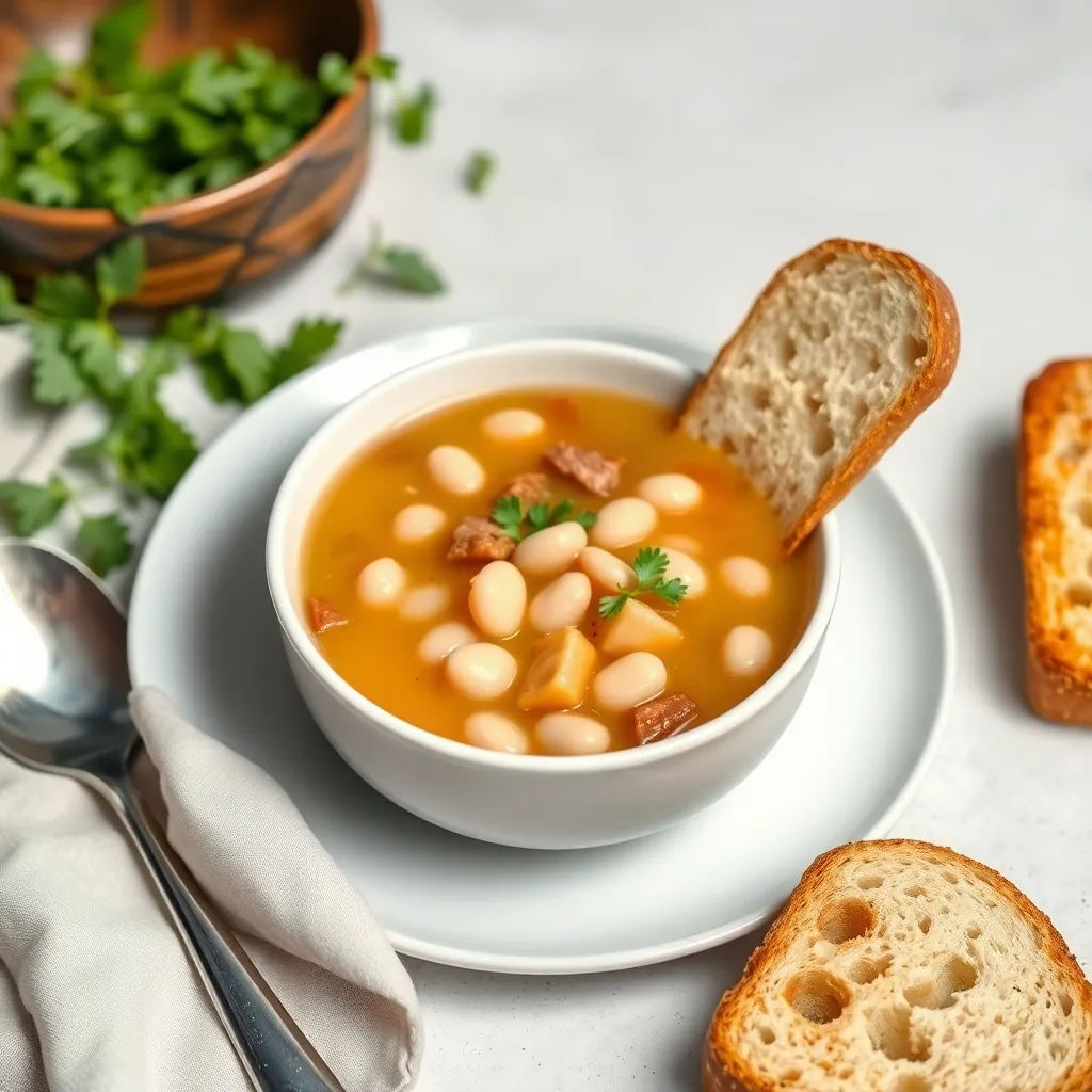 Recept - Fazuľová z veľkej fazule (švabovky) na kyslo, chlieb