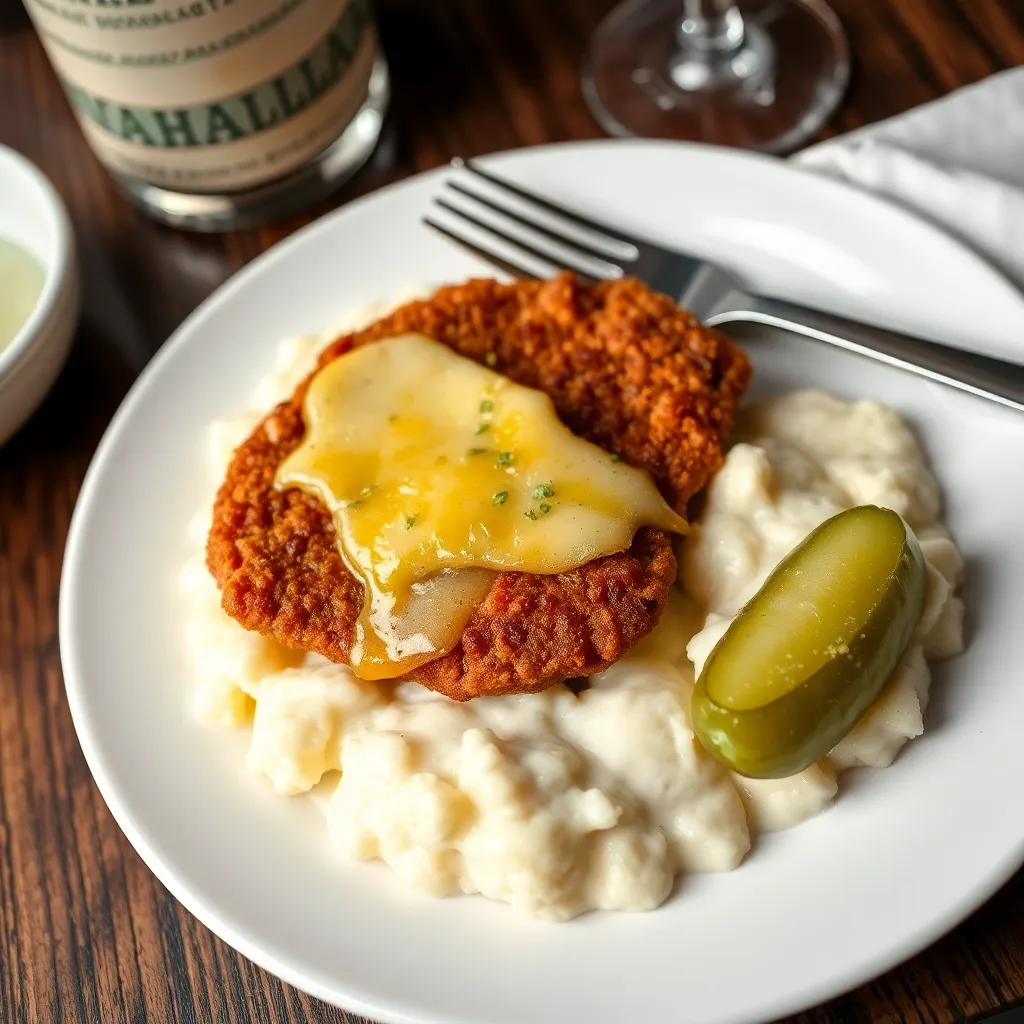 Recept - Holandský mletý rezeň (bravčovo hovädzí) so syrom, zemiaková kaša, kyslá uhorka