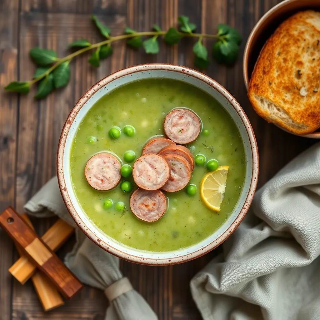 Recept - Hrachová polievka s párkami