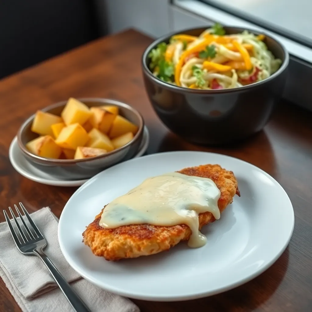 Recept - Kurací Černohorský rezeň so syrom a mangovo-kapustovým šalátom
