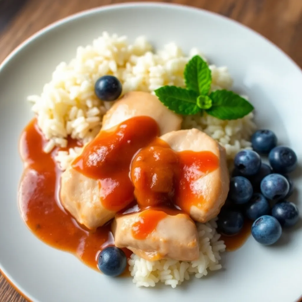 Recept - Poľovnícke miešané medailóniky (kuracie a bravčové) na šípkovej omáčke, jazmínová ryža, čerstvé čučoriedky