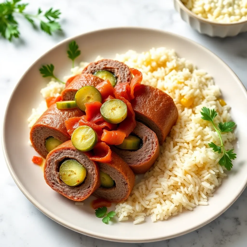 Recept - Španielsky vtáčik z hovädzieho mäska podávaný s jazm. ryžou