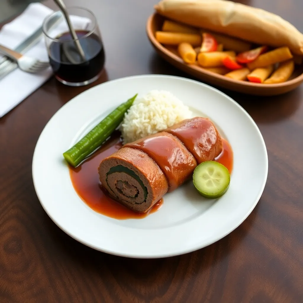 Recept - Španielsky vtáčik z hovädzieho mäska podávaný s jazmínovou ryžou a kyslou uhorkou