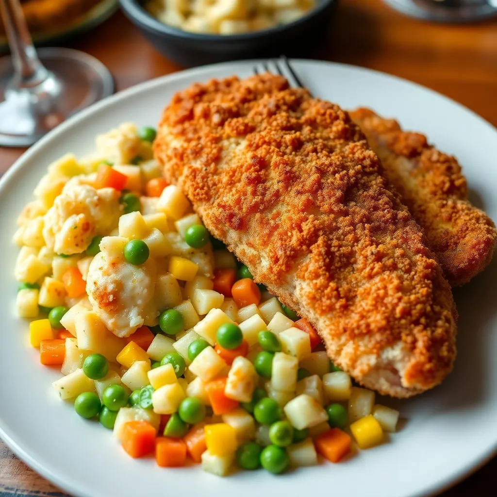 Recept - Vyprážané rezníky z bravčového karé v Panko strúhanke s viedenským šalátom