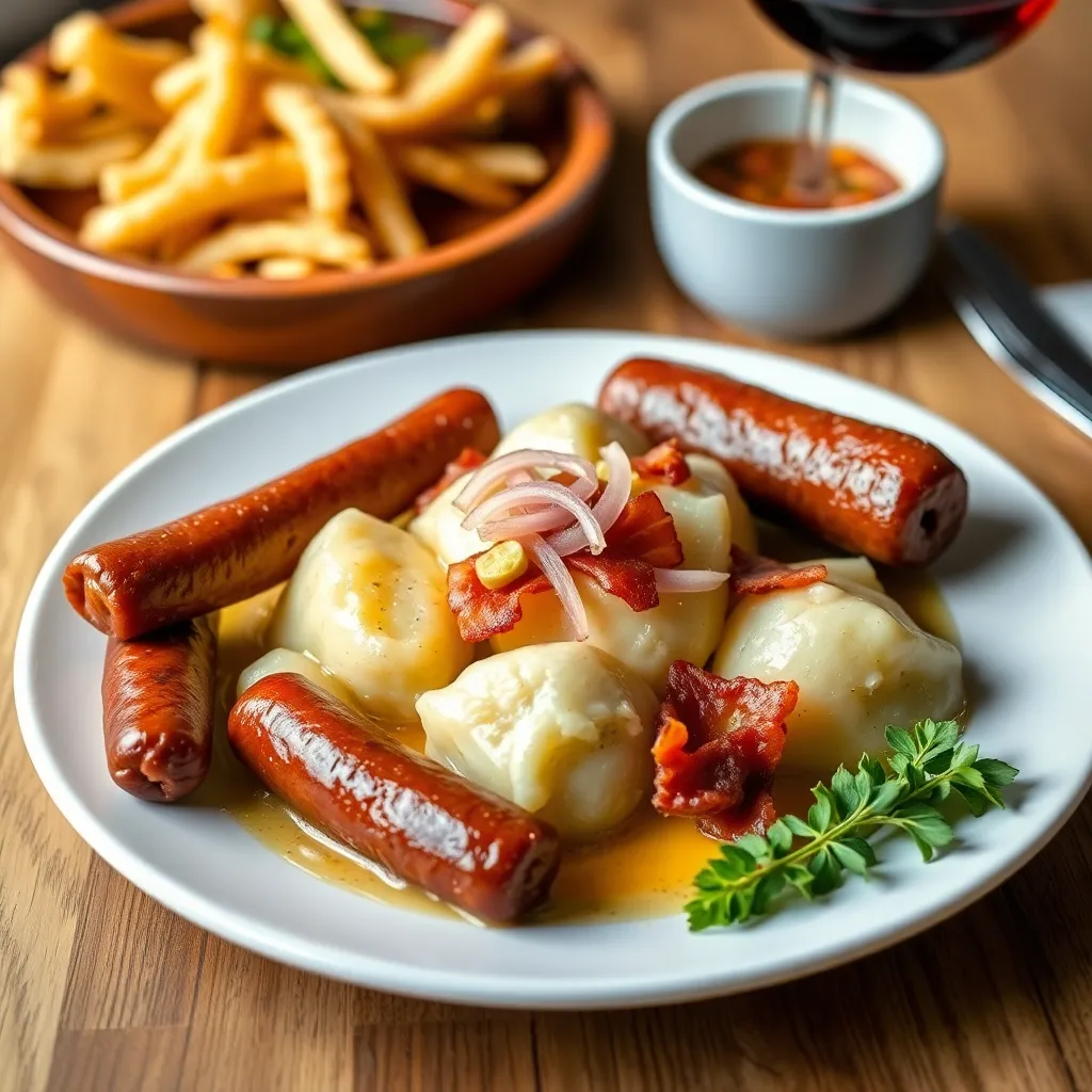 Recept - Žandárske halušky s májovou bryndzou, slaninkou, klobáskou a lahôdkovou cibuľkou