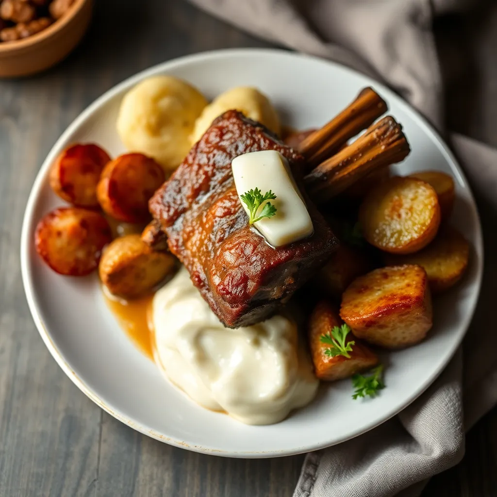 Recept - Bravčové rebrá s bryndzovo-pečenými zemiakmi