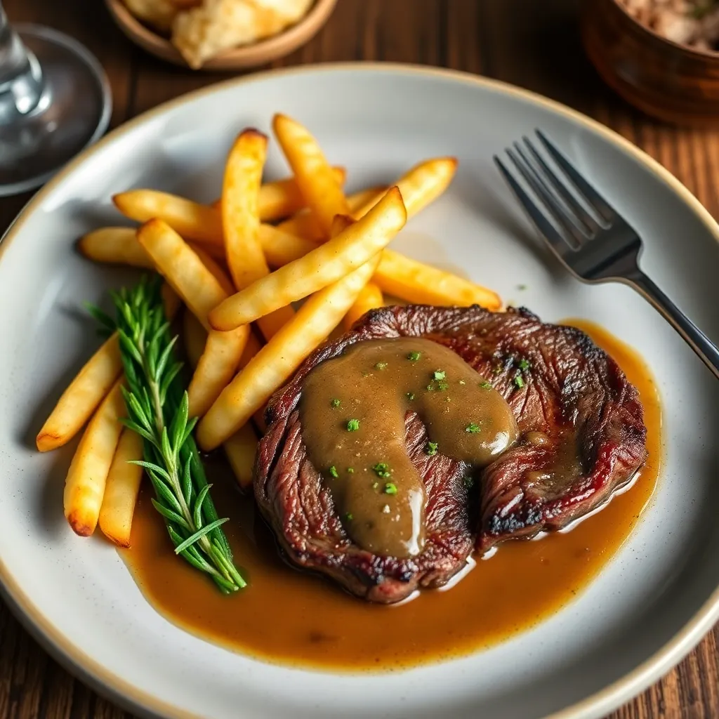 Recept - Flank steak so steakovými hranolkami a domácou demi glace omáčkou