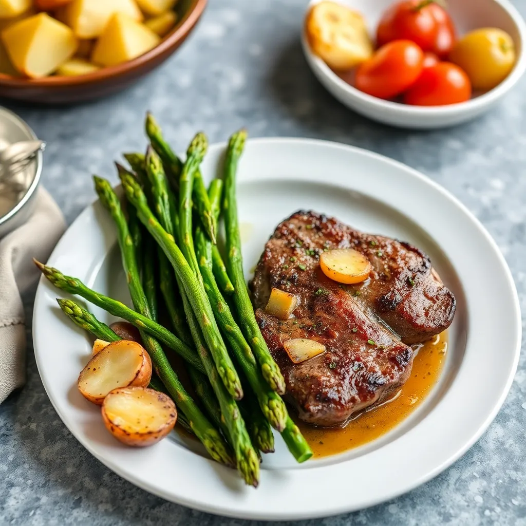 Recept - Grilovaný flank steak so špargľou a baby zemiakmi v šupke