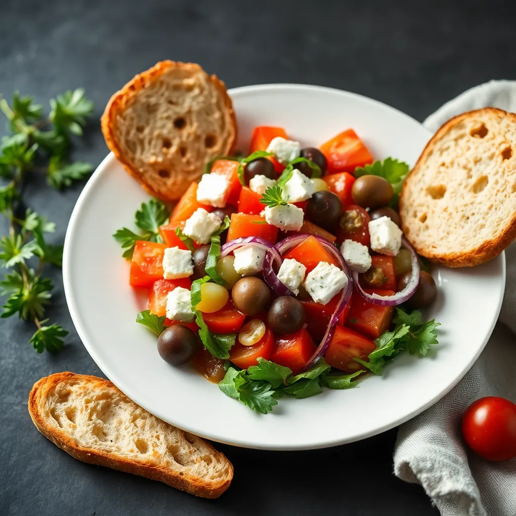 Recept - Grécky šalát s opečenými toastíkmi (domáci recept)