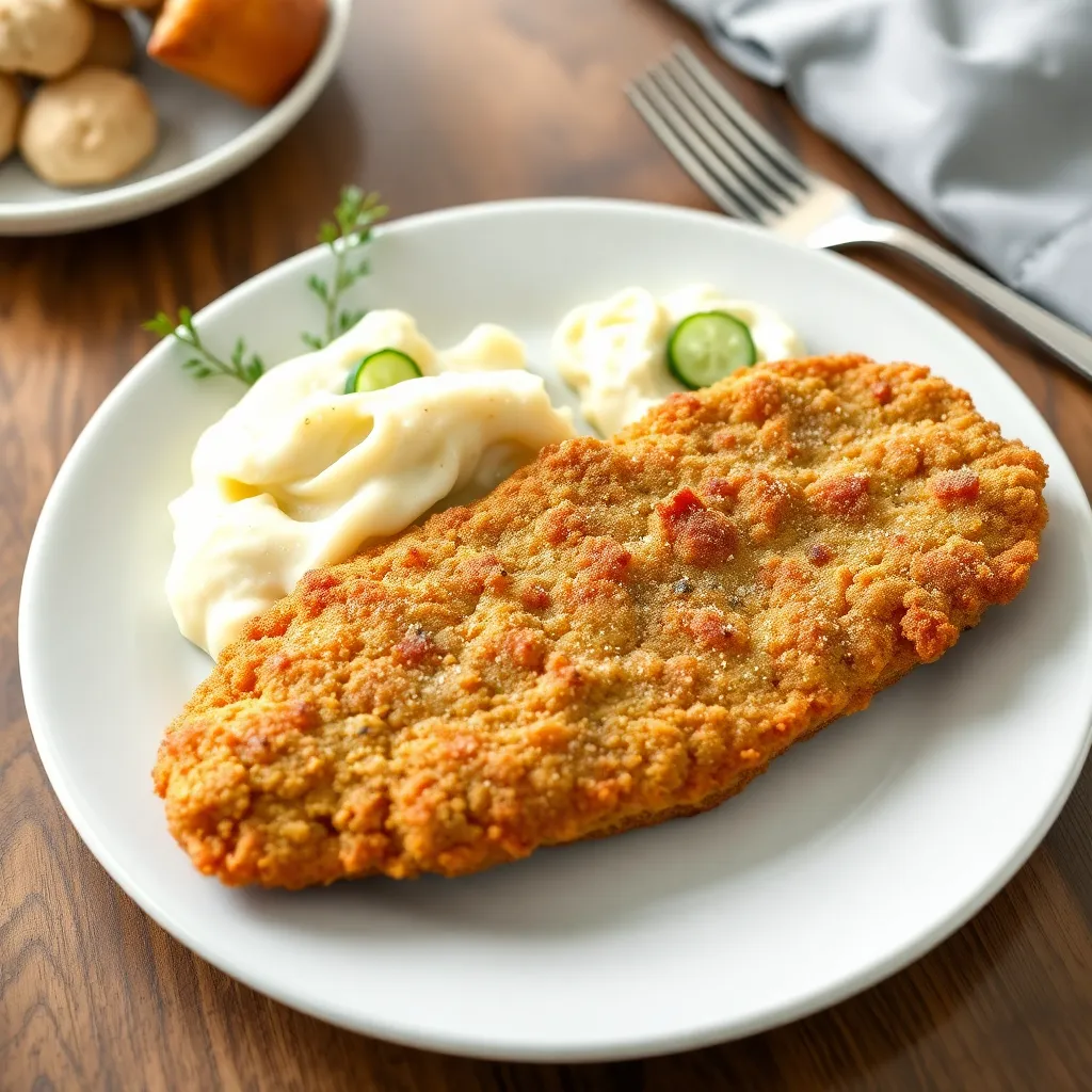 Recept - Holandský rezeň s kašou a uhorkovým šalátom