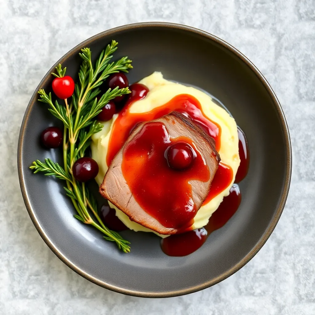 Recept - Kačacie prsia so zemiakovým pyré a višňovou omáčkou (7) 150g/150g