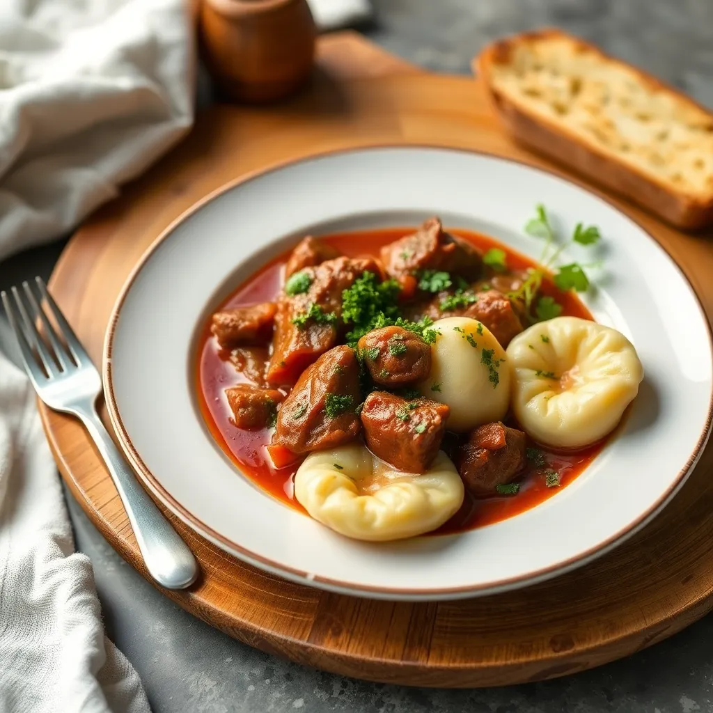 Recept - Paprikáš z fal. sviečky s haluškami a pestom z medvedieho cesnaku