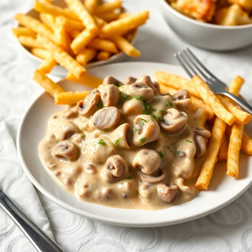 Recept - Teľací stroganov s hranolkami
