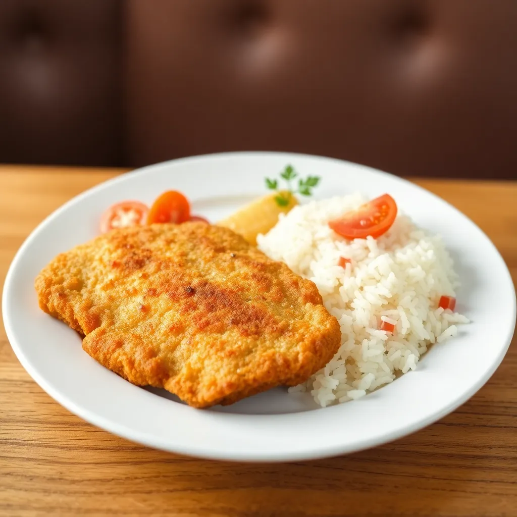 Recept - Kurací obrátený rezeň s ryžou a rajčinovým šalátom