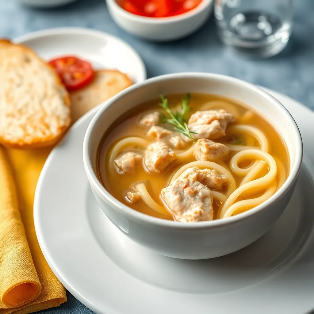 Recept - Slepačí vývar s mäsom a rezancami