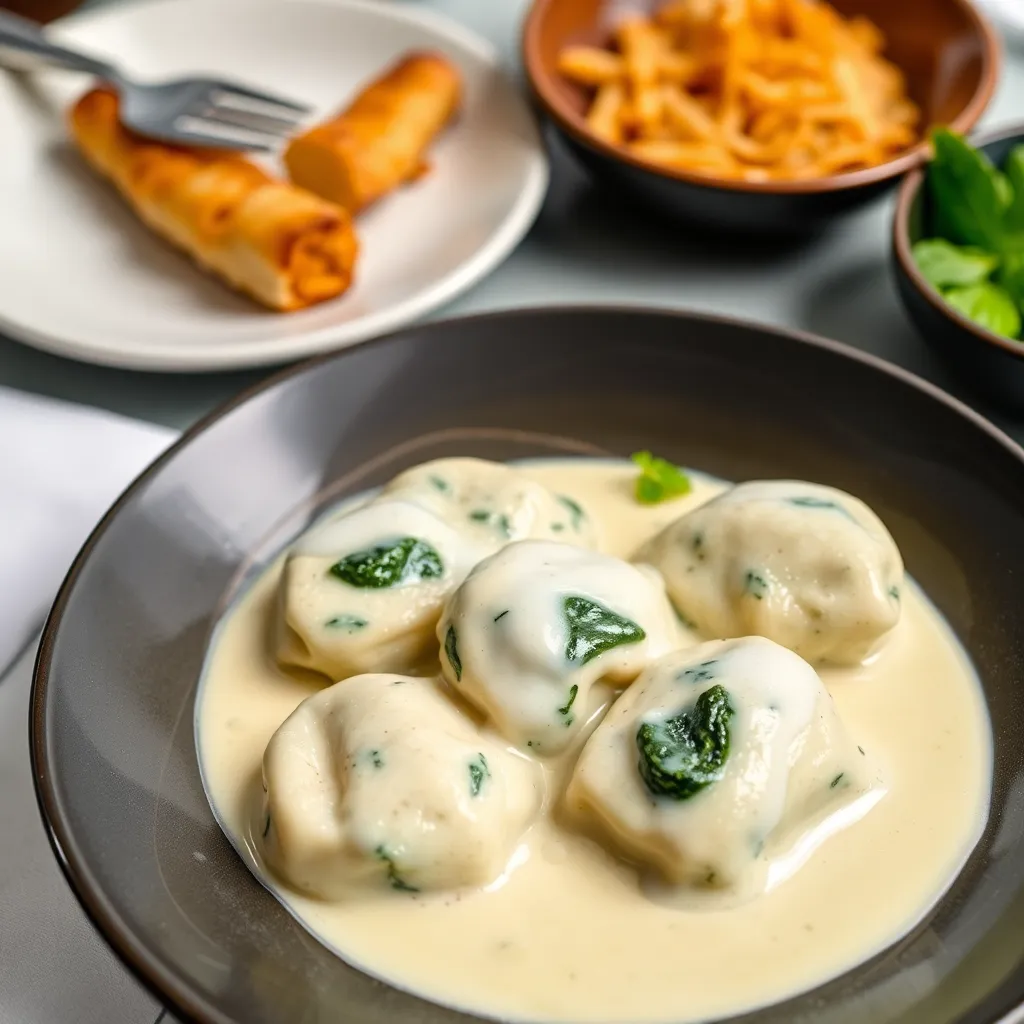 Recept - Špenátové halušky so syrokrémovou omáčkou