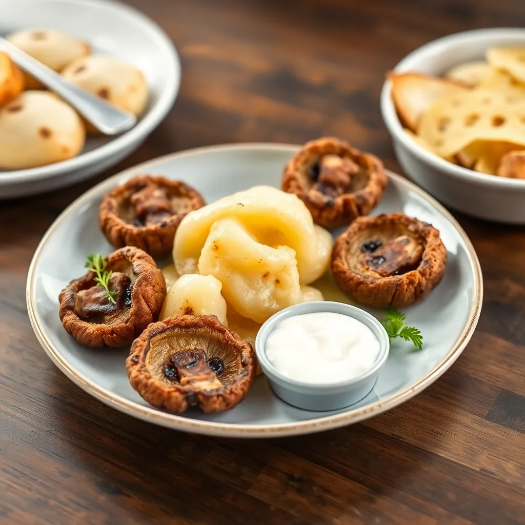 Recept - Vyprážané šampiňóny s varenými zemiakmi a tatárskou omáčkou